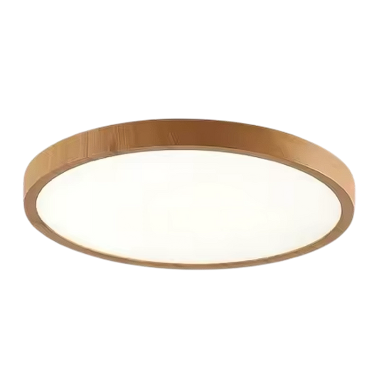 Plafonnier LED Moderne Circulaire Bois