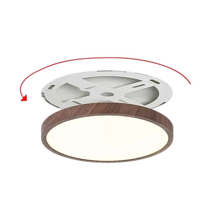 Plafonnier LED Moderne Circulaire Bois
