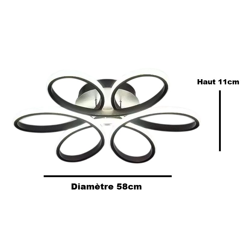 Plafonnier LED Moderne Noir