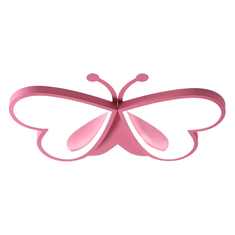 Plafonnier LED Papillon Rose