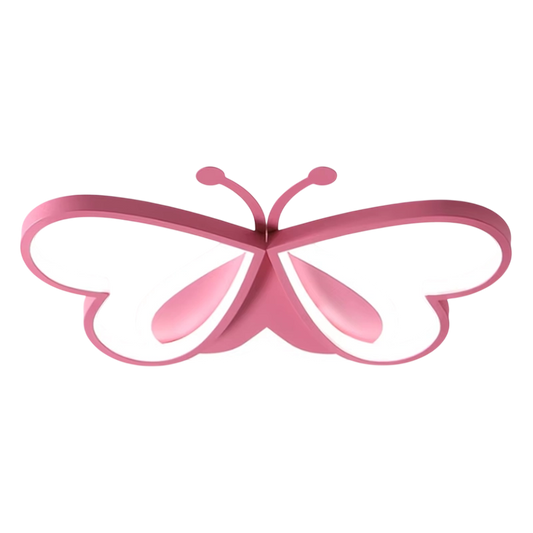 Plafonnier LED Papillon Rose