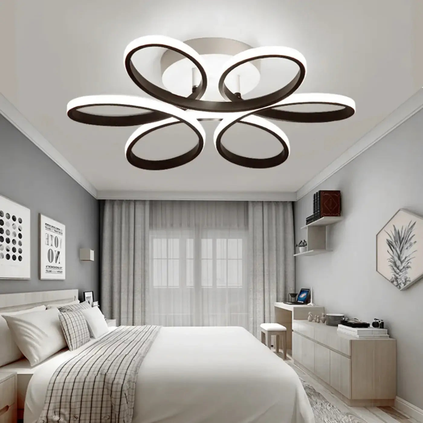 Plafonnier LED Moderne Noir