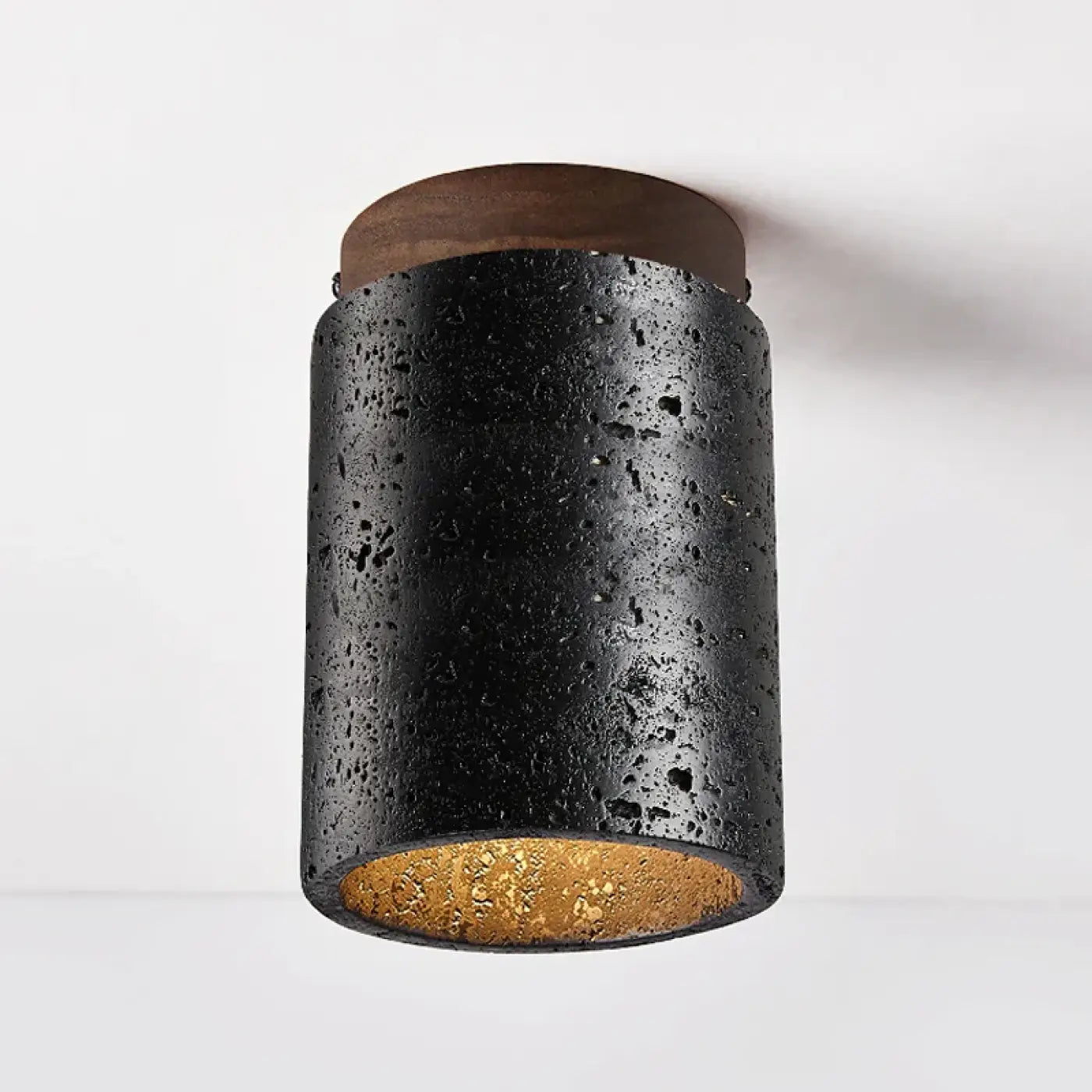 Plafonnier LED Bois Noir Texturé