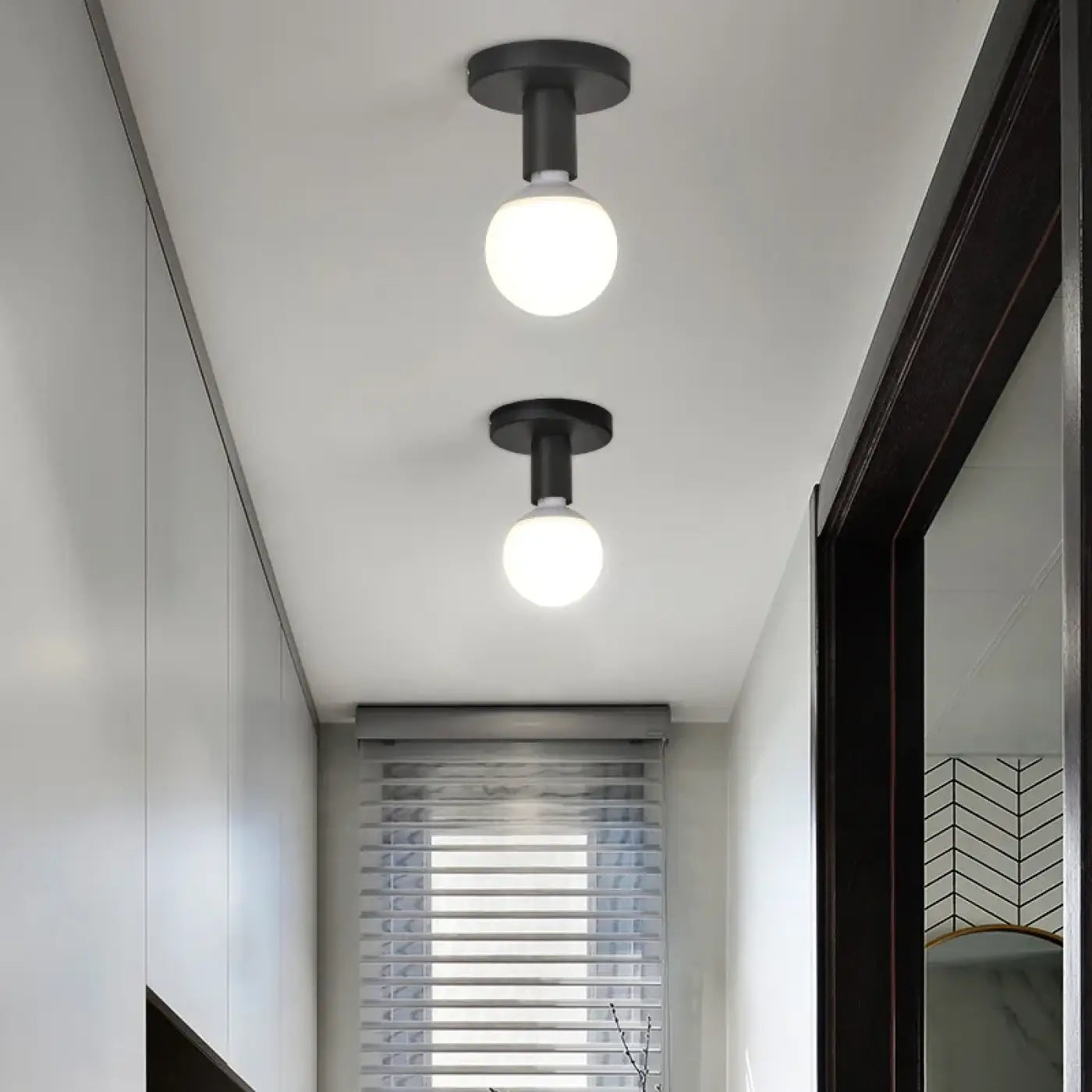 Plafonnier LED Minimaliste Noir