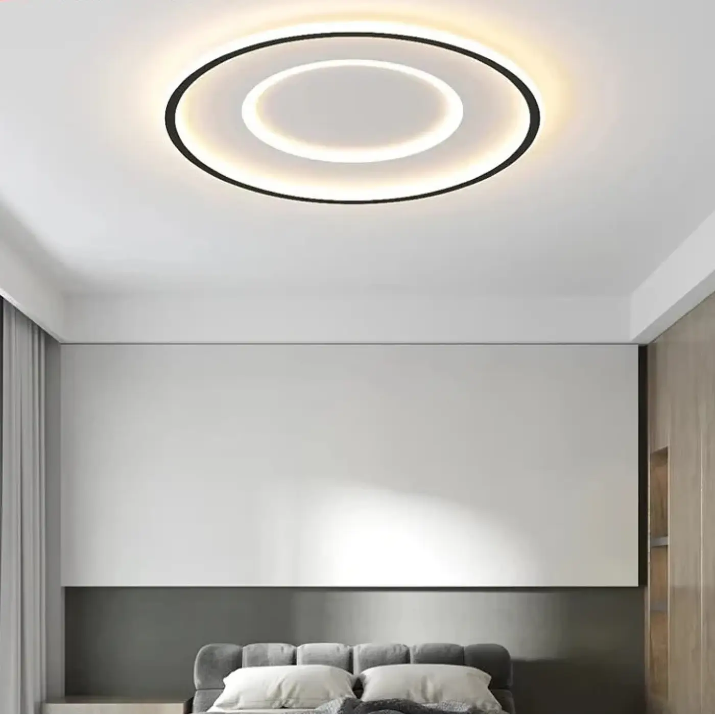 Plafonnier Led Moderne Élégant Noir
