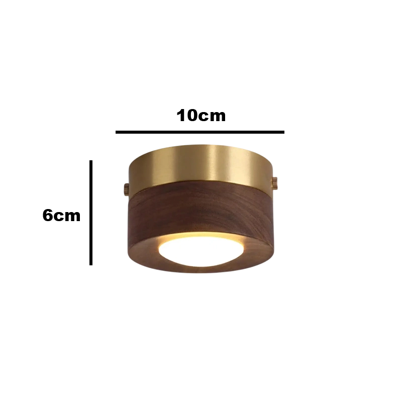 Plafonnier LED Spot Bois
