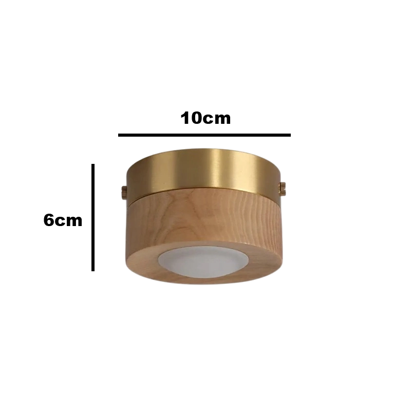 Plafonnier LED Spot Bois