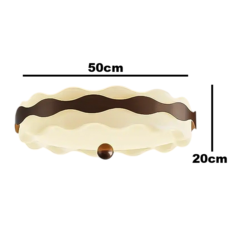 Plafonnier LED Moderne Rond en Dentelle Blanc