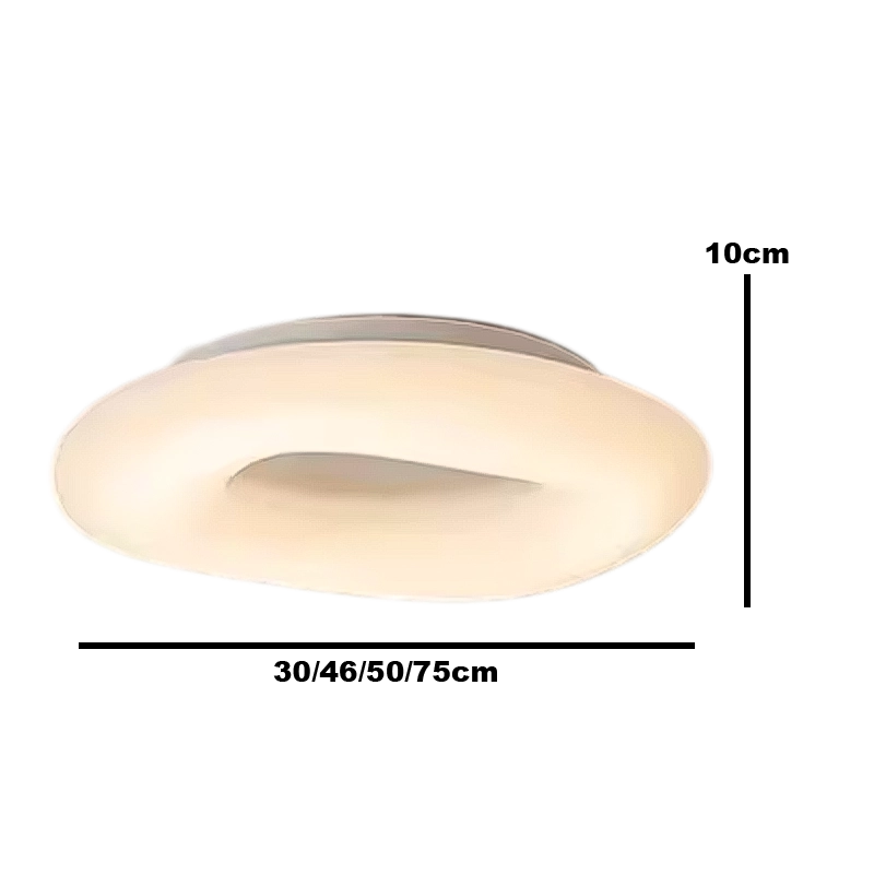 Plafonnier Led Design Donuts Blanc