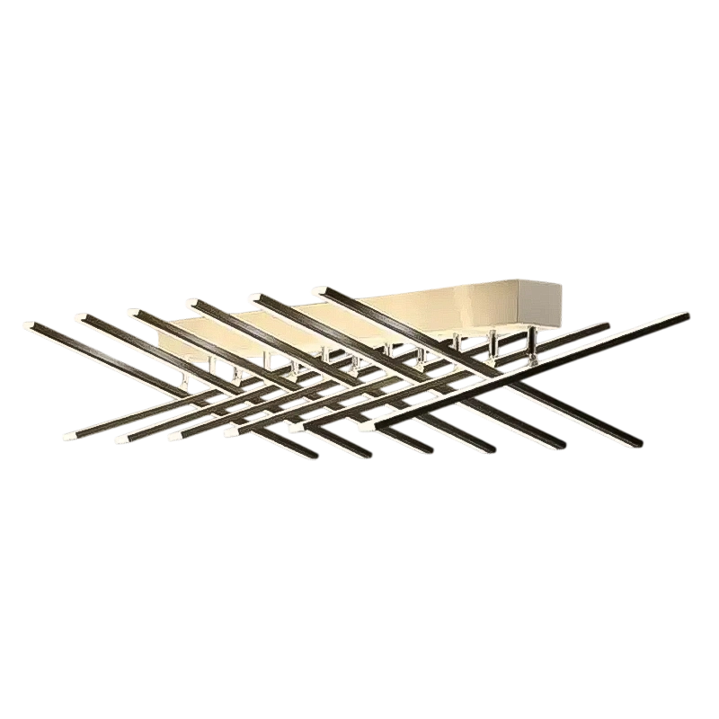 Plafonnier Led Moderne Style Graphique Noir ou Doré