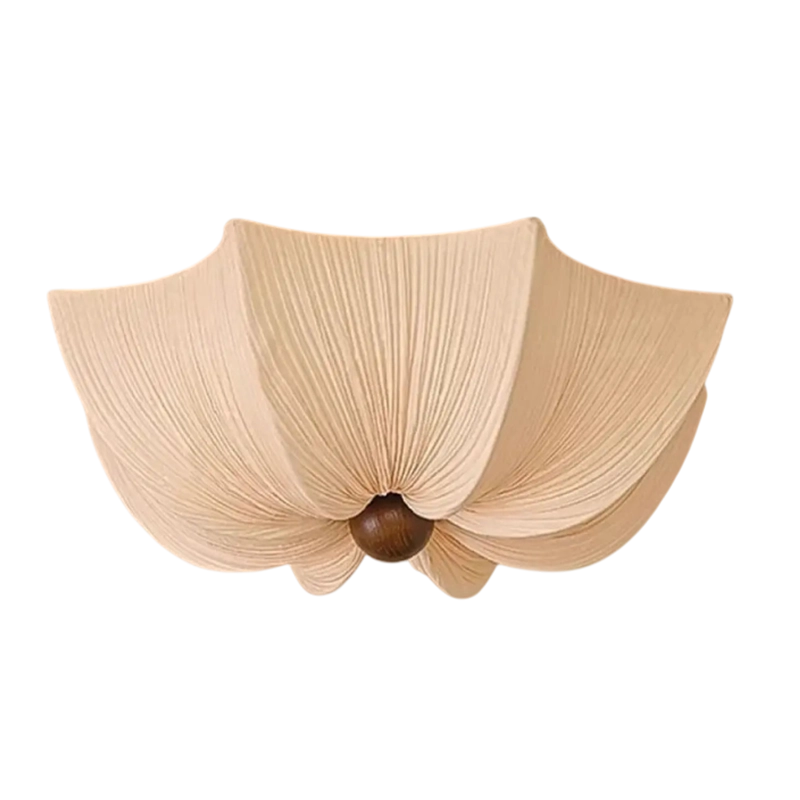 Plafonnier Tissu Design Japonais Beige